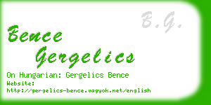 bence gergelics business card